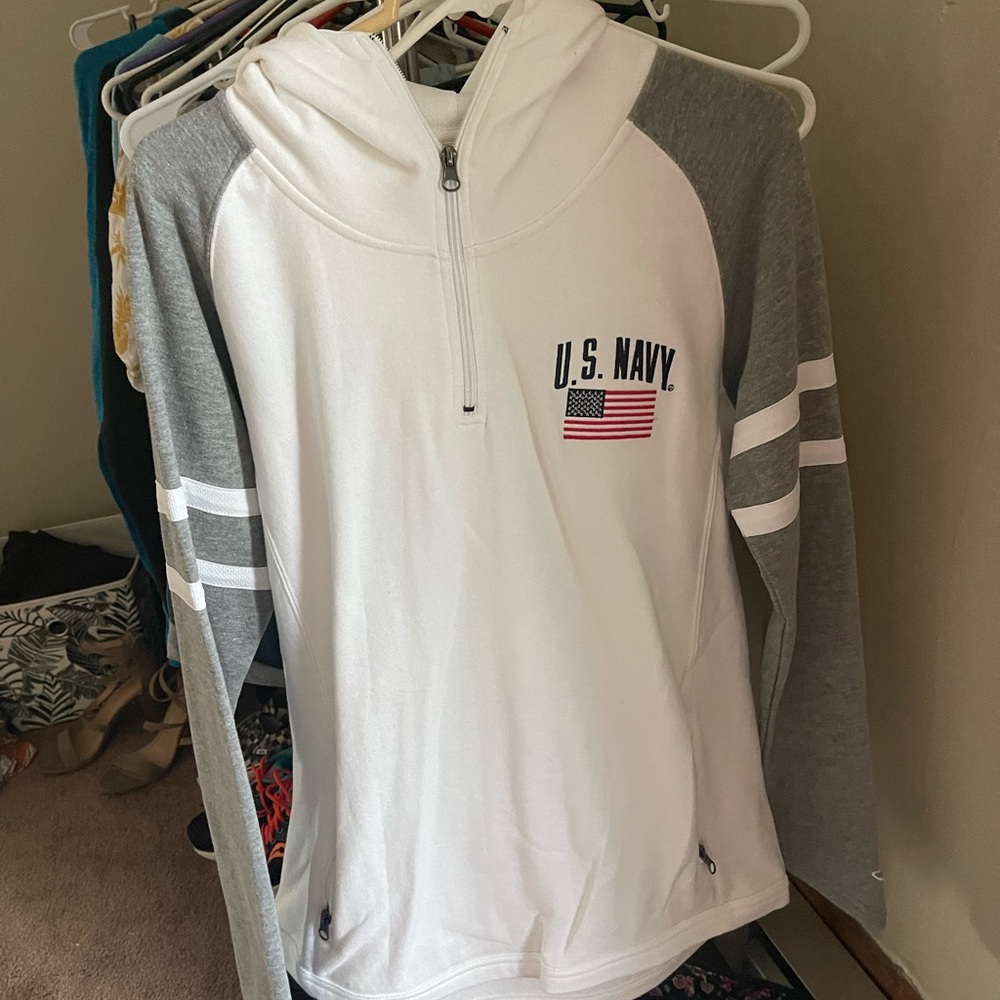 US Navy Hooded Quarter-zip